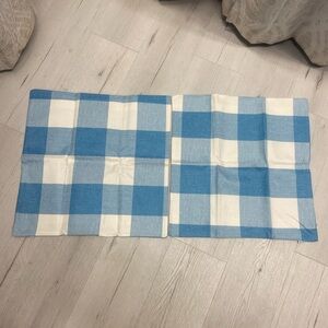 Elegant Blue and White Checkered Pillow Covers